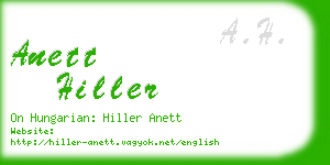 anett hiller business card